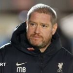 Matt Beard on the touchline during his time as Liverpool boss