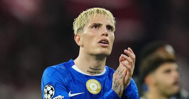 Alejandro Garnacho v akcii pre Chelsea. 