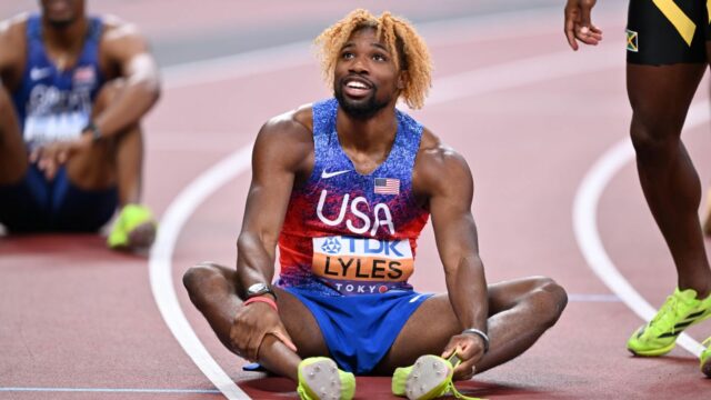 Noah Lyles topy v roku 200; Jefferson-Wooden získava historický krok 

