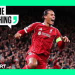 Virgil van Dijk celebrates