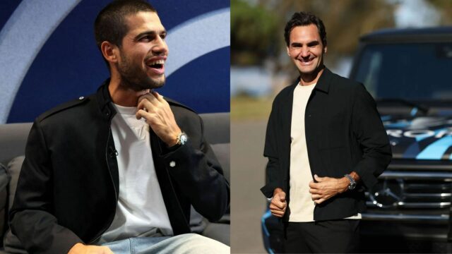 Carlos Alcaraz a Roger Federer na Laver Cup 2024 - Deň 1 - Zdroj: Getty