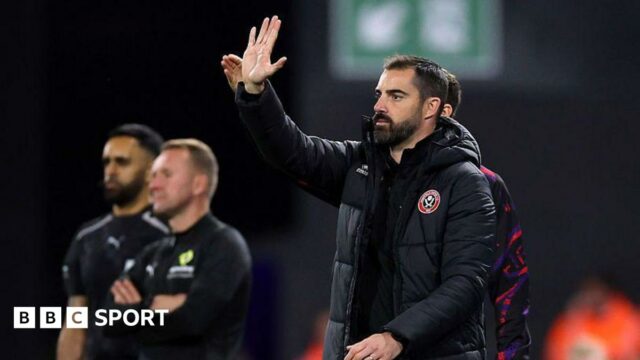Ruben Selles on the touchline at Portman Road