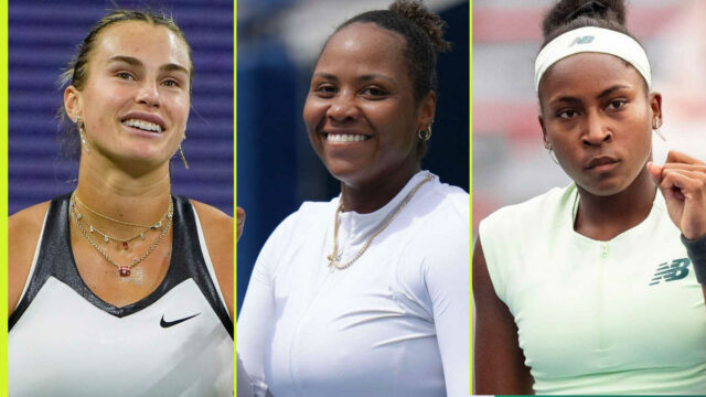 Sabalenka vyhrá Gauff a Swiak Battle, Emma Raducanu, vedúca 35, Taylor Townsend +28 

