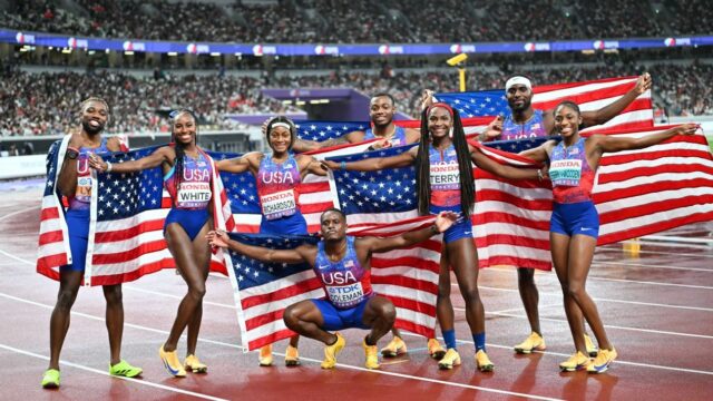 Sha'carri Richardson, Noah Lyles Aid United State Move 4x100 komunikuje 

