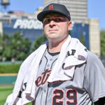Škaredé okrúhle rozbíjanie videokamery v celej hre Tigers-Guardians MLB Majstrovstvá
