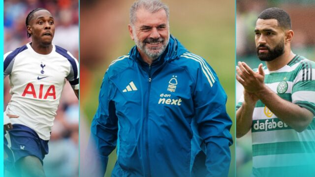 Spurs letné finalizácie Prihlásenia sa s Nottm Woodland v trojcestnom postecoglou stretnutí uprostred keltského nájazdu ako 6 celebrít preradených 

