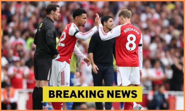 Martin Odegaard v akcii pre Arsenal proti Nottingham Forest