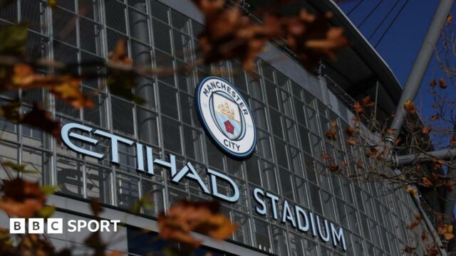 A general view outside Etihad Stadium 