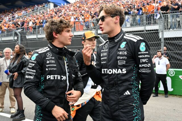 George Russell a Kimi Antonelli na Holandskej veľkej cene - Zdroj: Getty