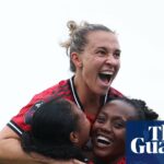 London City Lionesses proti Manchester United - Barclays Women Super LeagueBromley, Anglicko - 14. septembra: Jayde Riviere z Manchester United oslavuje druhý gól svojho tímu medzi spoluhráčmi Melvine Malvine a Julia Zigiotti Olme počas Barclays Super League medzi London City Lionesses a Manchesterom United v Copperjaxe v septembri v septembri Barclays, Anglicka. (Foto: Richard Pelham - WSL/WSL Football prostredníctvom Getty Images)