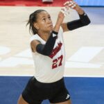 Harper Murray v semifinále volejbalového volejbalu Division I. Division I - zdroj: Getty
