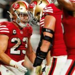 201 potýčok Christiana McCaffreyho prekonalo Falcons 49 ľudí
