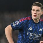 Viktor Gyokeres počas zápasu Premier League medzi Fulhamom a Arsenalom v Craven Cottage.