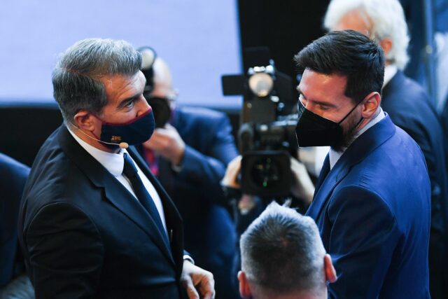 Barcelonská hlava štátu Joan Laporta na pripojení Lionel Messi 

