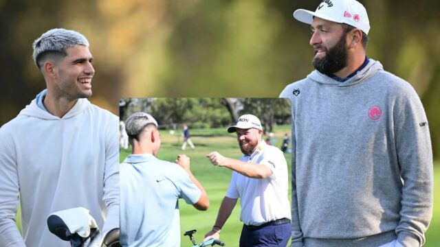 Carlos Alcaraz a Jon Rahm Open de España predstavené Madridom 2025 - ukážky - zdroj: Getty