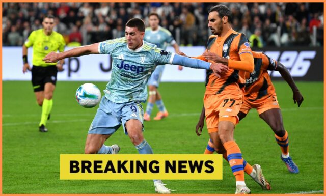 Dusan Vlahovic sa zahrieva pre Juventus