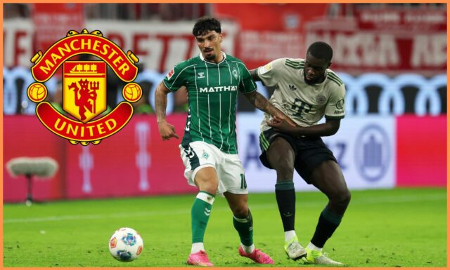 Dayot UpameCano v akcii pre Bayern Mníchov vs Eintracht Frankfurt