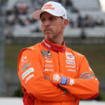 Denny Hamlin (11) pred AutoTrader EchoPark Automotive 500 v Texase. Zdroj: Imagn