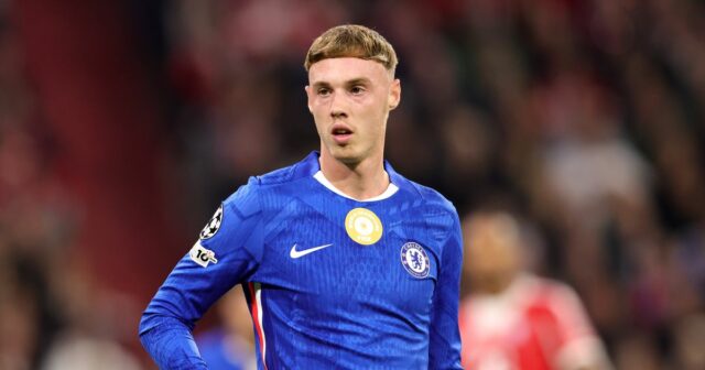 Estevao z Chelsea oslavuje štvrtý gól svojho tímu z pokutového kopu počas zápasu MD3 fázy Ligy majstrov UEFA 2025/26 medzi Chelsea FC a AFC Ajax na Stamford Bridge 22. októbra 2025 v Londýne v Anglicku.