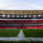 Londýn, Anglicko - 24. marca: Všeobecný pohľad na štadióne Wembley pred Majstrovstvom sveta FIFA 2026 Európsky kvalifikátor medzi Anglickom a Lotyšskom na štadióne Wembley 24. marca 2025 v Londýne v Anglicku. (Foto: Gaspafotos/MB Media/Getty Images)