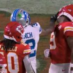 Obranca levov Brian Branch sa otočil pre Juju Smith-Schuster a vyvolal masívnu bitku