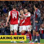 Gabriel Martinelli v akcii pre Arsenal proti Olympiacos