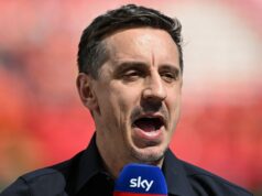 Gary Neville vedie ďalší tím z boja o titul v Premier League s Arsenalom Gary Neville Poznámky spúšťa „Sissy ľavicové“ zneužitie