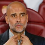 Guardiola v jeho strašidelnejšom (nie) v (nie) búšení „španielskych rozhodcov“ po tom, čo priláka mužského mesta