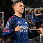 Hráči Arsenalu oslavujú gól proti Fulhamu