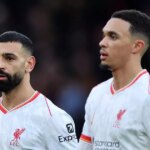 LONDÝN, ANGLICKO - 4. OKTÓBRA: Mohamed Salah z Liverpoolu počas zápasu Premier League medzi Chelsea a Liverpoolom na Stamford Bridge 4. októbra 2025 v Londýne v Anglicku. (Foto: Robin Jones/Getty Images)