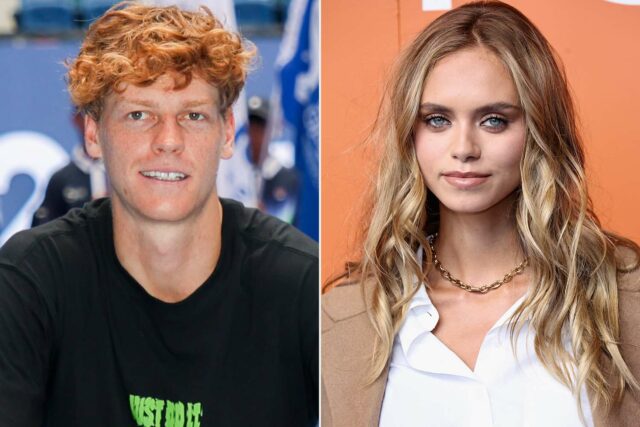 Jannik Sinner odhaľuje dizajn randenia Laila Hasanovic počas Vienna Open China Open Official 2025/VCG cez Getty; Jamie McCarthy/Getty Jannik Sinner; Laila Hasanovičová.