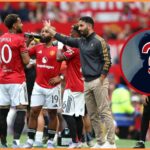 Gestá Joshua Zirkzee počas hry Manchester United v minulej sezóne
