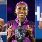 Coco Gauff počas tréningu v Rijáde v Saudskej Arábii pred finále WTA 2025 (Zdroj: Getty)