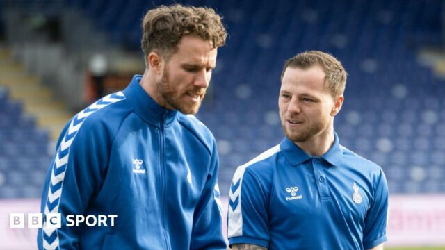 Kilmarnock's Marley Watkins and Bruce Anderson