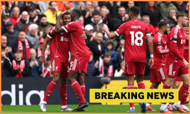 Ibrahima Konate v akcii pre Liverpool proti Evertonu