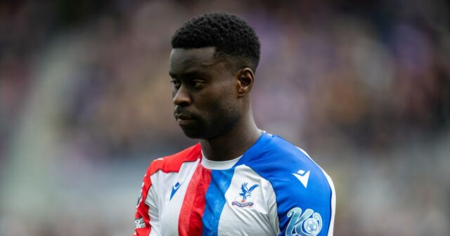 Marc Guehi v akcii za Crystal Palace.