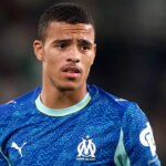Anglický útočník #10 z Marseille Mason Greenwood oslavuje strelenie tretieho gólu svojho tímu počas Ligy majstrov UEFA, druhého dňa ligovej fázy, futbalového zápasu medzi Olympique de Marseille (FRA) a AFC Ajax (NED) na štadióne Velodrome v Marseille 30. septembra 2025.