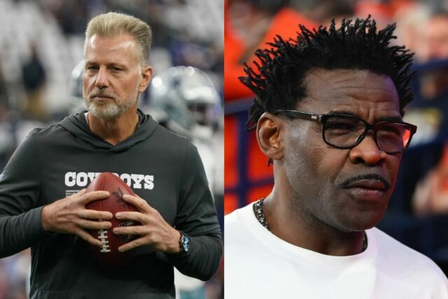 Michael Irvin svieti Mattovi Eberflusovi a Cowboys po bezcennom ochrannom logo pochodového šialenstva