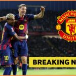 Robert Lewandowski oslavuje gól Barcelony