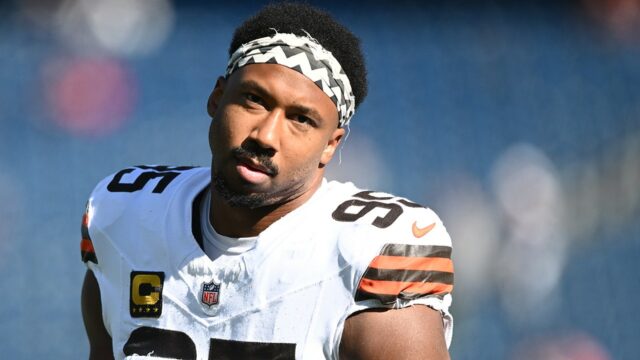 Myles Garrett zakladá Brownov dokument v dráždivej strate pre Patriots Myles Garrett zakladá Brownov dokument v dráždivej strate pre Patriots