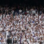 Obrázok: Skutoční madridskí nasledovníci si pripomínajú predchádzajúcu celebritu Blancos počas celého zápasu Juventusu