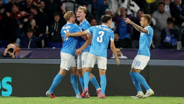 Organizácia Champions 2025-26: Napoli's Hojlund Webs Double in 2-1 Gain Sporting; Juventus priťahuje Villarreal 

