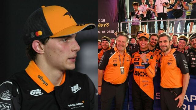 Oscar Piastri v mediálnom pere Post Singapur Grand Prix - Zdroj: Getty