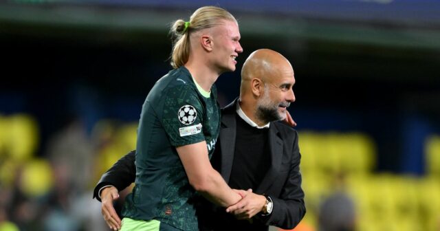 Pep Guardiola odmieta myšlienku Erlinga Haalanda bez ohľadu na to, Erling Haaland a Pep Guardiola po víťazstve uprostred týždňa vo Villarreale
