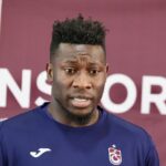 Andre Onana oslavuje víťazstvo Trabzonsporu
