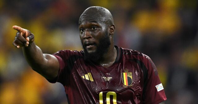 Kolín, Nemecko - 22. júna: Belgicko Romelu Lukaku reaguje počas skupinového zápasu UEFA Euro 2024 medzi Belgickom a Rumunskom na kolínskom štadióne 22. júna 2024 v Kolínovaní v Kolínovaní v Nemecku. (Fotografie podľa obrázkových fotografií Agentúra/Getty Images)