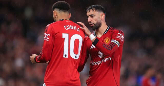 Bruno Fernandes a Matheus Cunha