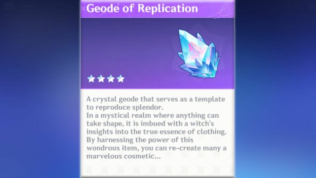 Môžete natiahnuť Miliastra Wonderland Standard Ode pomocou Geodes of Replication (obrázok cez Sportskeeda Gaming/HoYoverse)