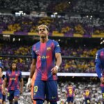 Skutoční madridskí nasledovníci dávajú najavo svoje pocity s Lamine Yamal počas zápasu v Barcelone