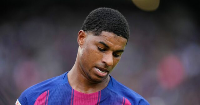 Španielske médiá priniesli rozhodnutie Marcusa Rashforda v súlade s barcelonskou Marcus Rashford z FC Barcelona premárni šancu počas zápasu LaLiga EA Sports medzi FC Barcelona a Girona FC na Spotify Camp Nou 18. októbra 2025 v Barcelone v Španielsku. (Foto: David Ramos/Getty Images)
